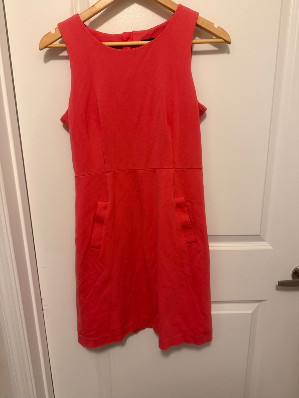 Banana Republic Madmen Coral dress with pockets.